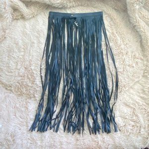 Lulu's Faux Leather Fringe Belt